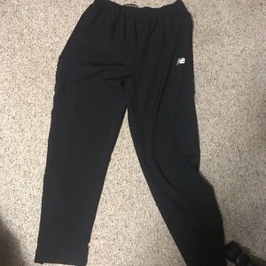 Black reflector sweatpants